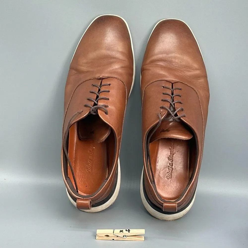 Wolf & Shepherd Crossover Derby Hybrid Mens 14 Brown Dress Shoes Lace-Up Low Top